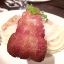 Mini Pork Skewers wrapped in Bacon #pork #skewer #bacon #food #foodporn #instafood
