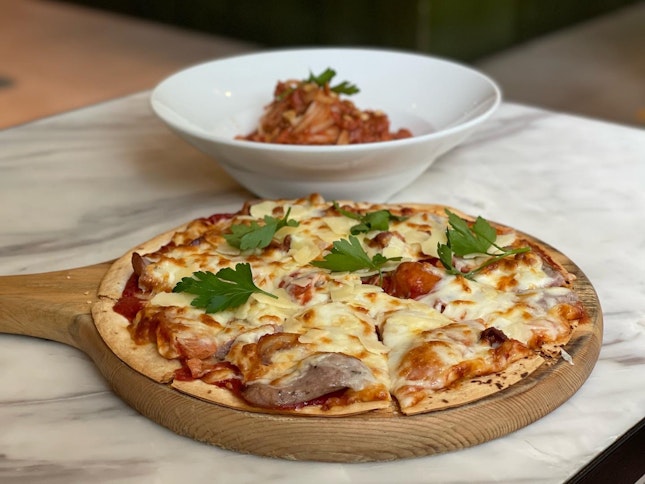 3-meat pizza ($26++)