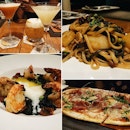 Cocktails ($16++), scallop and pea pasta ($26++), prosciutto ham pizza ($28++) and squid ink risotto ($28++)
Wish the squid ink tasted more squid inky.