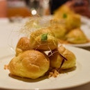 Durian Croquembouche: our dessert from @theroyalmailsg from our secret Restaurant Week food trail tonight!