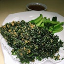Deep fried kai lan leaves ("三松芥兰") from Fu Li Seafood, the zichar stall at Choh Dee Place, Blk 233 Yishun Street 21.