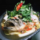 The Early Fatback: Steamed Seabass in Chilli and Lime Juice from Royal Thai Kitchen along Bedok Reservoir Road.