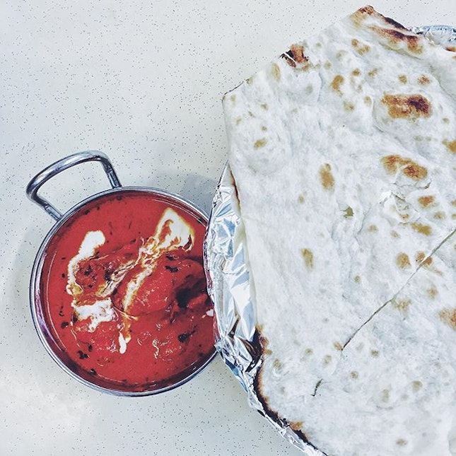 { Butter Chicken w/ Naan }  You don't have to go to India for their food.