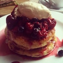 Sourdough Pancakes With Berries And Honeycomb Cream