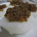 Chwee #Kueh - A type of #Steamed #Rice #Cake topped with #Diced Preserved #Radish; a popular #breakfast dish in #Singapore!