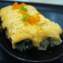 Umi sushi's Unagi aburi mentaiko sauce ($8.80).