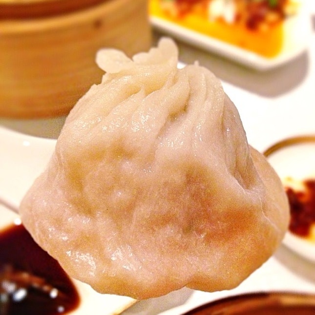 Literally the largest Xiao long Bao I've ever seen and eaten.