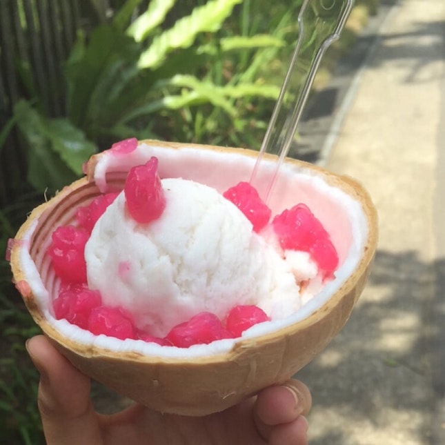 Red Ruby coconut ice cream