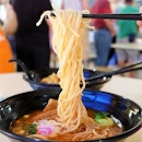 Obligatory noodle pull featuring Inari Ramen from Oishii Corner.