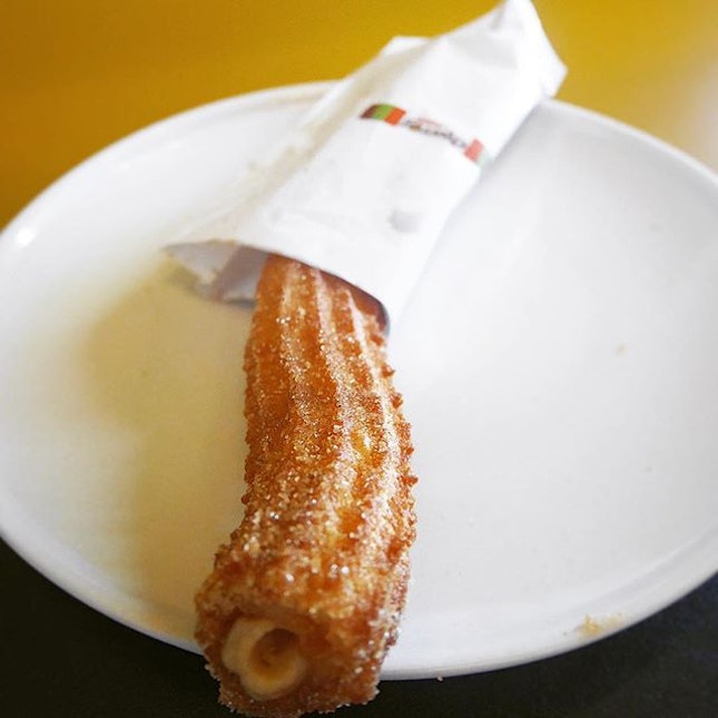 Long long churro ($4.50) - coated richly with cinnamon sugar and filled with peanut cream cheese filling.
