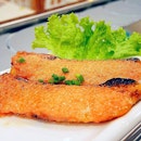 Salmon Mentaiyaki ($8.50) - 2 pieces of salmon with rich chunks of Mentaiko glazed on the top layer.
