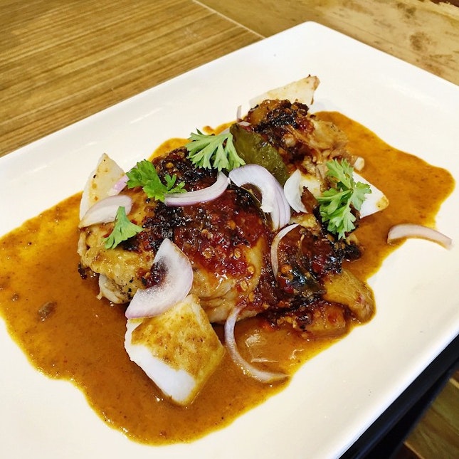 Krave's Ayam Bakar is one of the more unorthodox dishes you would find in a cafe.