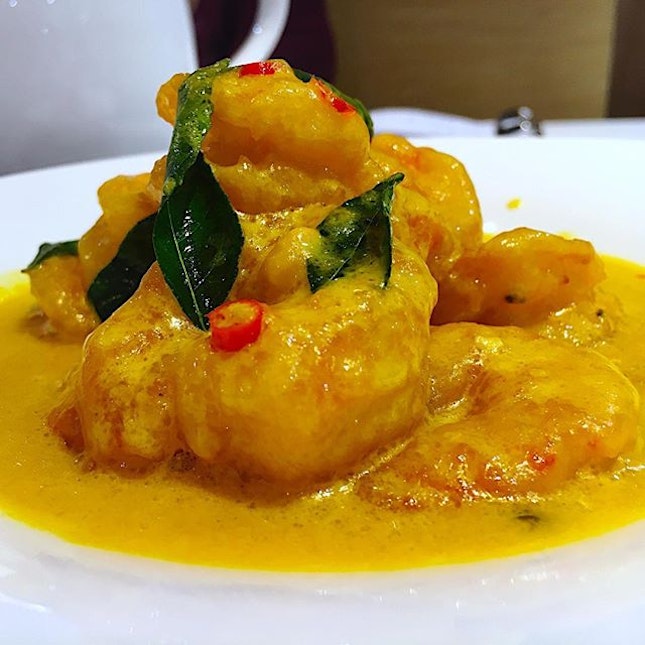 Pumpkin saucy prawns, really delicious to say the least!