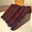 Chocolate cake from Flock Cafe - Looks super good on display but the taste and texture is far from expectations.