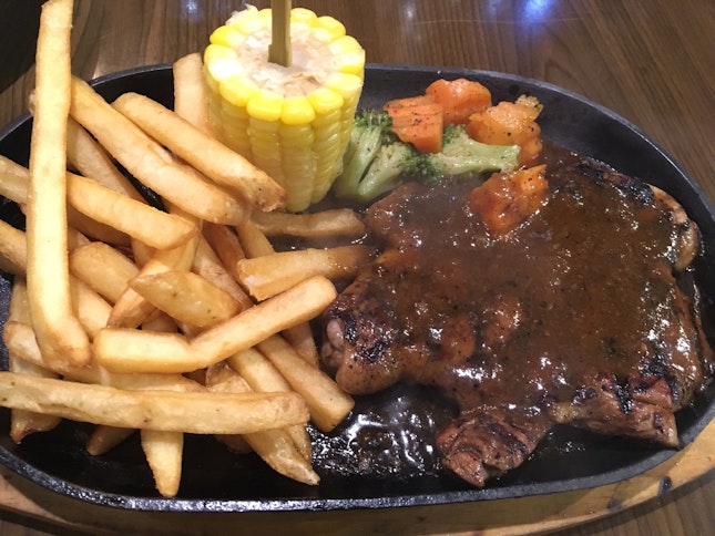 Sizzling Chicken Chop With Black Pepper Sauce