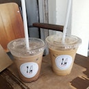 iced mocha ($6.70) & iced latte ($6.20)