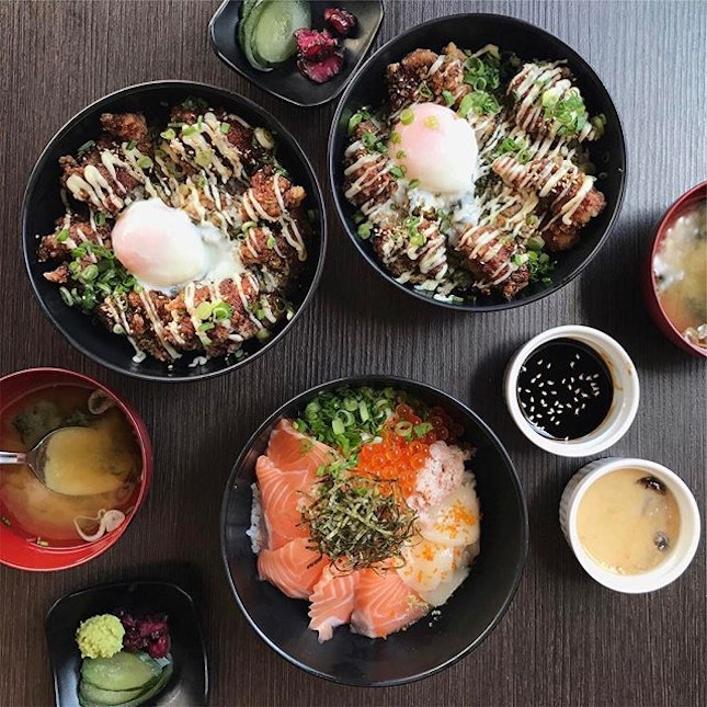 Just some bowls for lunch at our Japanese favourite place.