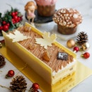 Vanilla Mont Blanc Yule Log Cake ($75)