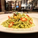 Green curry pasta 🍝 is my top favourite among all dishes I had @ Raintree MY, level 2 Menara CIMB KL Sentral.