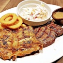 Fiery Chicken & Prime Beef Ribeye Steak (SGD $24.50) @ Astons Specialities.