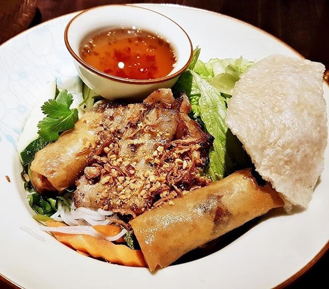 Bún Thịt Nướng Chả Giò (SGD $11.90) @ Paper Rice Vietnamese Kitchen.