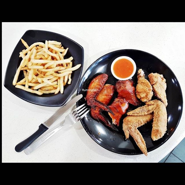 Chicken Wings & Fries (SGD $7) @ Golden Rooster / TenderFresh Classic.