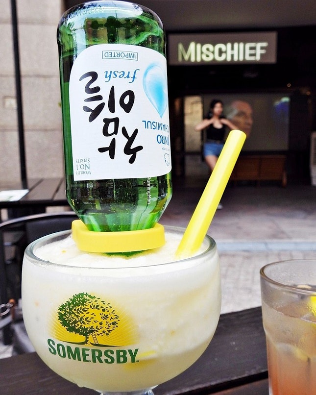 Cocktail Upside Down Soju Slushie (SGD $26) @ Mischief.