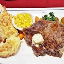 Baked Half Lobster Thermidor With Grilled Ribeye Steak (SGD $39.95) @ The Ship Restaurant & Bar.