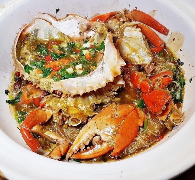 Claypot XO Crab Bee Hoon (SGD $126 for 1.2kg) @ Spring Court Restaurant.