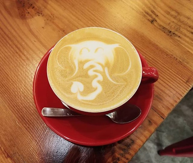 Beautiful Elephant Latte Art.