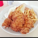 A satisfying lunch of Deep Fried Chicken Cutlet $6.