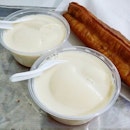 Silky Soya Bean Curd in Soya Milk with crispy You Tiao (Fried Dough Stick).
