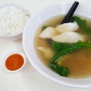 Today's Lunch; Slice Fish Soup ($4/6).