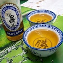 Back at our favourite restaurant in Hongkong; Chilled cold beer served in bowl.