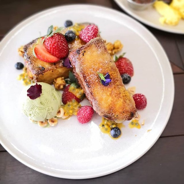 Creme Brulee French Toast ($18.50+); An awesome brunch + dessert item.
