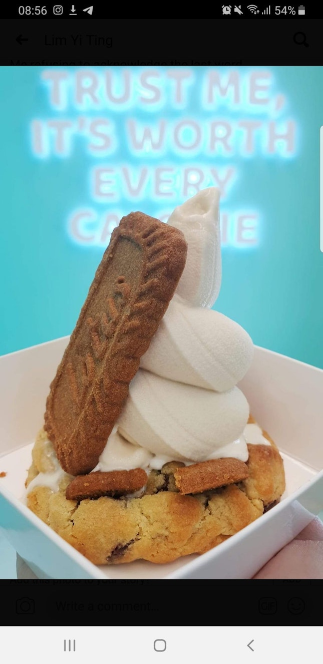 Caramel Cookie. With Caramel Cookie Soft Serve.