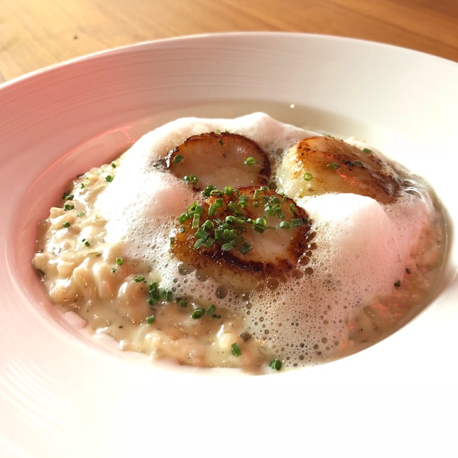 Fresh Scallops + Risotto done the right way
