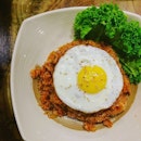 Kimchi fried rice, spicy yet irresistible 😋 #eatwithzac