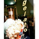 Gelato Ice Cream Cone; two scoops (Mint and Coffee) #eatwithzac