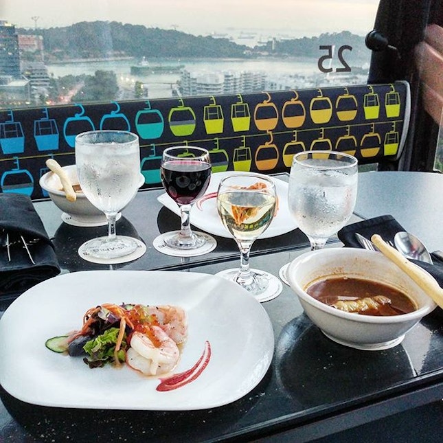 Woohoo sky-high dining experience in a cable car!
