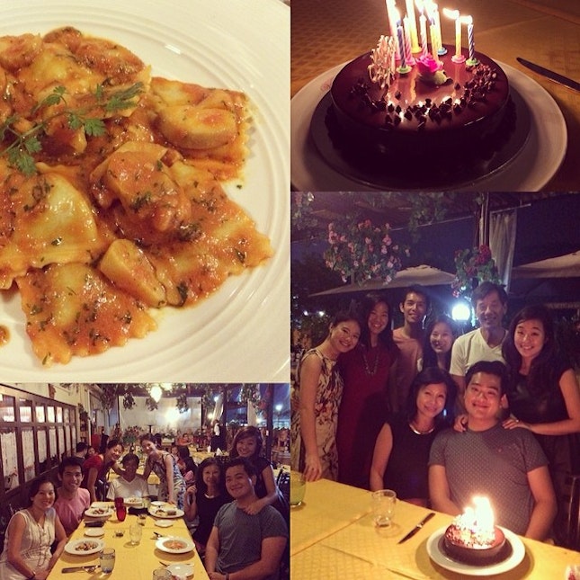 #Dinner with the Gohs at Ristorante Da Valentino at The Grandstand, Turf City :) Tried something different today - a #beef #ravioli and it was really good!
