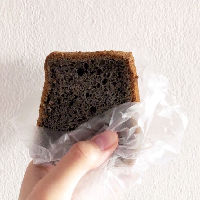 Black Sesame Chiffon Cake [$2.20]