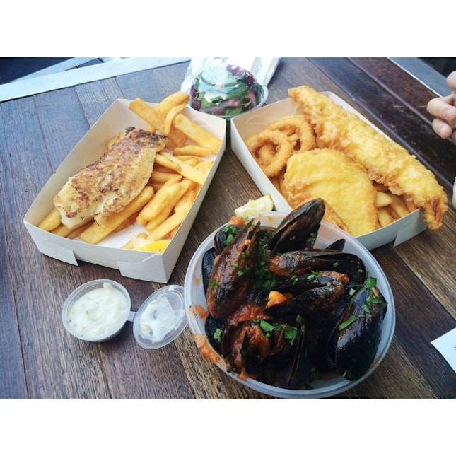 Fish&chips, Mussels and some other random stuff