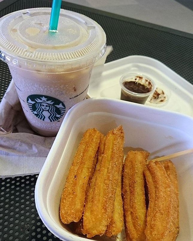 Churros and coffee.