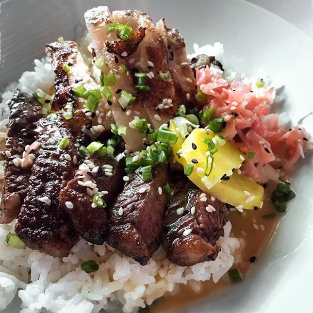 For just $15, you get to enjoy this bowl of Wagyu beef and Iberico Pork cheek combo don.