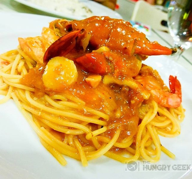 Chili Crab Pasta - One of the better places for pasta in Singapore.