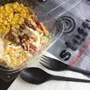 Stuff'd @ NEX Daily Bowl with vegetables, chicken, corn ($6.80) add $1 cheese 😘