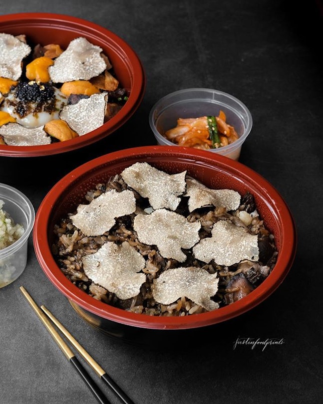 Truffle Mushroom Gohan ($98 +$50 onwards for different types of beef, up to +$150 for chateauburian).