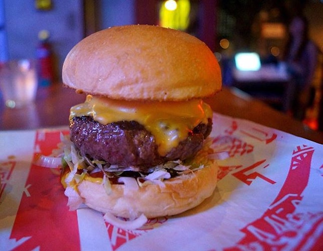At MEATliquor, a nice place for a burger and beer after work.