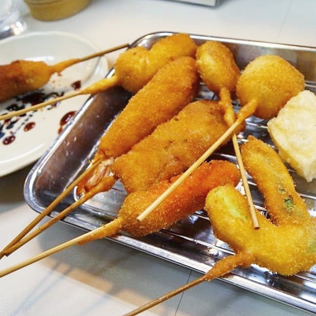 [Osaka, Japan🇯🇵] Other than Takoyaki and Okonomiyaki, Kushikatsu is another must eat and originated in Osaka.